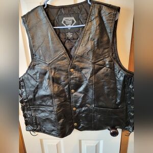 Diamond Plate leather vest